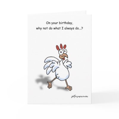 Happy Birthday Spring Chicken card! by graphicdoodles