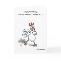 Happy Birthday Spring Chicken card! - Customized