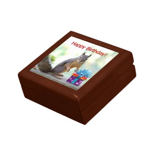 Happy Birthday Squirrel Gift Box