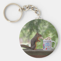 Happy Birthday Squirrel Key Chains