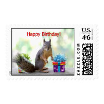 Happy Birthday Squirrel Postage