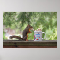 Happy Birthday Squirrel Posters