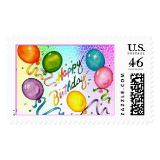 Happy Birthday Stamp (Small)