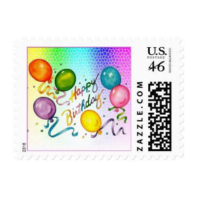 Happy Birthday Stamp (Small)