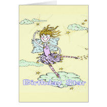 Happy Birthday Star Fairy Greeting Card cards