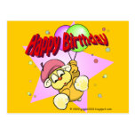 Happy Birthday Star Post Card