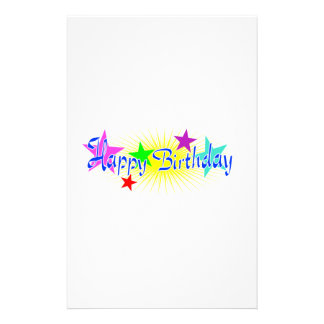 Happy Birthday Stationery Design