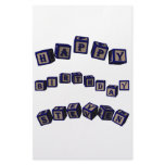 Happy Birthday Steven toy blocks in blue Stationery
