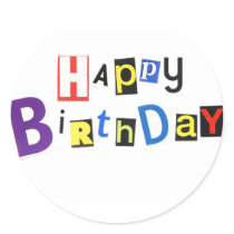 Happy Birthday Round Sticker