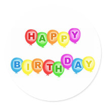 Happy Birthday Stickers