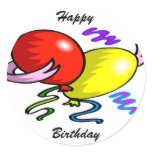 Happy Birthday Stickers - Balloon