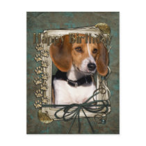 Happy Birthday - Stone Paws - Beagle Post Cards