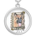 Happy Birthday - Stone Paws German Shepherd Chance Custom Necklace