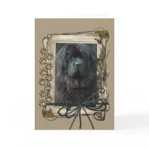 Happy Birthday - Stone Paws - Newfoundland Greeting Cards