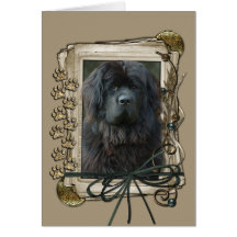 Happy Birthday - Stone Paws - Newfoundland Greeting Cards