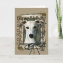 Happy Birthday - Stone Paws - Whippet Card