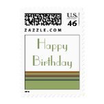 Happy Birthday stripes stamps