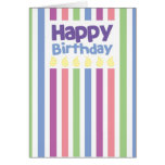 Happy Birthday stripey card