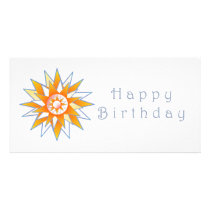 Happy Birthday Sun Energy Chakra Custom Photo Card