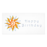 Happy Birthday Sun Energy Chakra Custom Photo Card