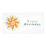 Happy Birthday Sun Energy Chakra Photo Card Template