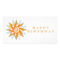 Happy Birthday Sun Energy Chakra Custom Photo Card