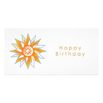 Happy Birthday Sun Energy Chakra Photo Card Template
