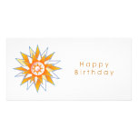 Happy Birthday Sun Energy Chakra Photo Card Template