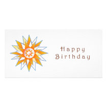 Happy Birthday Sun Energy Chakra Photo Greeting Card