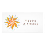 Happy Birthday Sun Energy Chakra Photo Greeting Card