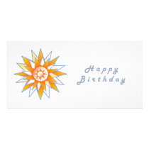 Happy Birthday Sun Energy Chakra Custom Photo Card