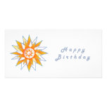 Happy Birthday Sun Energy Chakra Custom Photo Card