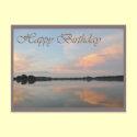 Happy birthday sunrise at the lake postcards by Rainmountain Happy birthday sunrise at the lake postcards