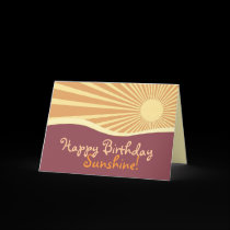 Happy Birthday Sunshine Hills Greeting Card cards