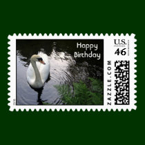 Happy Birthday - Swan postage postage