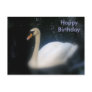 Happy Birthday swan postcard