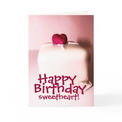 Happy Birthday Sweetheart Card card