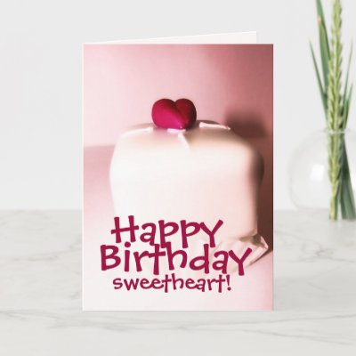 Happy Birthday Sweetheart Card card