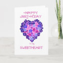 Happy Birthday, Sweetheart Card - Flower Power card