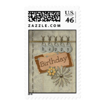 Happy Birthday Tags postage