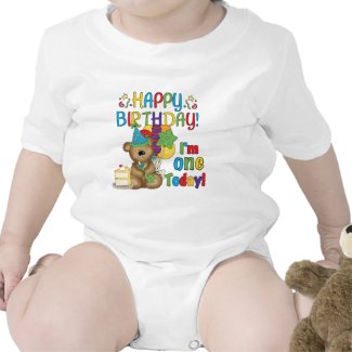 Happy Birthday Teddy Bear 1st T-shirts and Gifts shirt