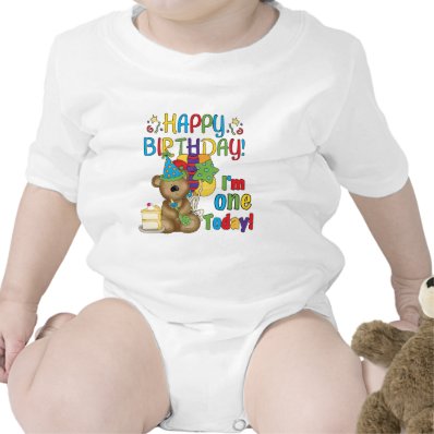 Happy Birthday Teddy Bear 1st T-shirts and Gifts