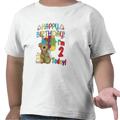 Happy Birthday Teddy Bear 2nd Birthday T-shirt