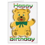 Happy Birthday Teddy Bear Card