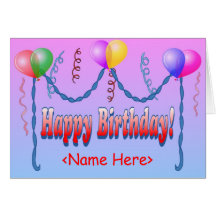 Happy Birthday Template Card
