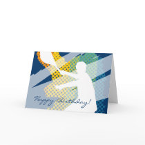 Happy Birthday Tennis Card for men and boys cards
