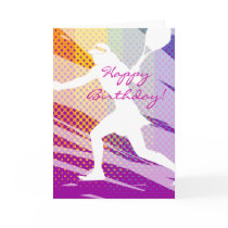 Happy Birthday Tennis Card  for women and girls cards