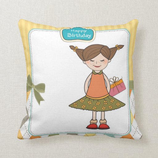 happy birthday throw pillow Zazzle