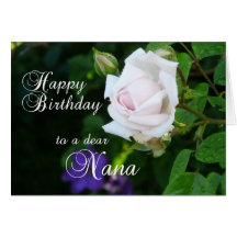 Happy Birthday to a dear Nana-Pink Rose Card