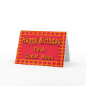 Happy Birthday to a Great Boss cards by DonnasGreetingCards Happy Birthday to a Great Boss cards